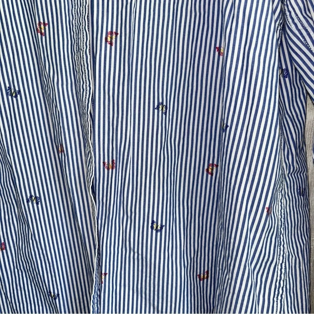 Talbots Stripe Butterfly Button Down - Picture 2 of 5